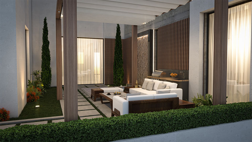 The Landscape Design of a Private Villa in Al Waqan